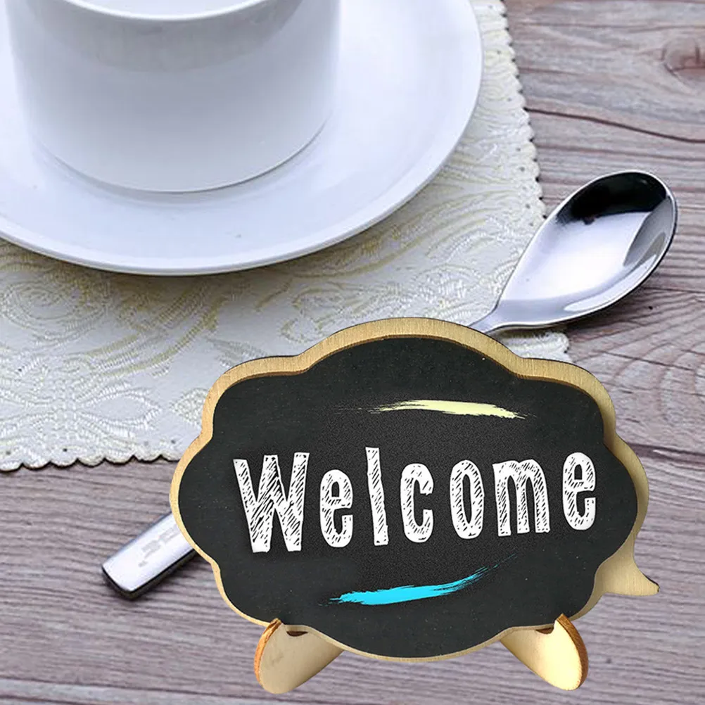 

20Pcs Small Chalkboards Wooden Blackboard Decoration Erasable Reusable Desktop Message Board for Weddings Parties Restaurants