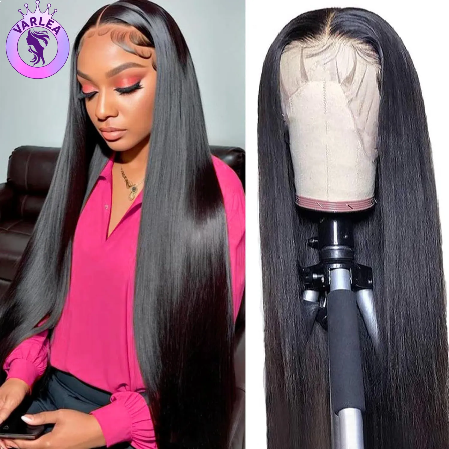 13x6 Straight Lace Front Wigs Human Hair 13x4 Hd Lace Frontal Wig Pre Plucked Straight Wig Brazilian Natural Color Glueless Wig