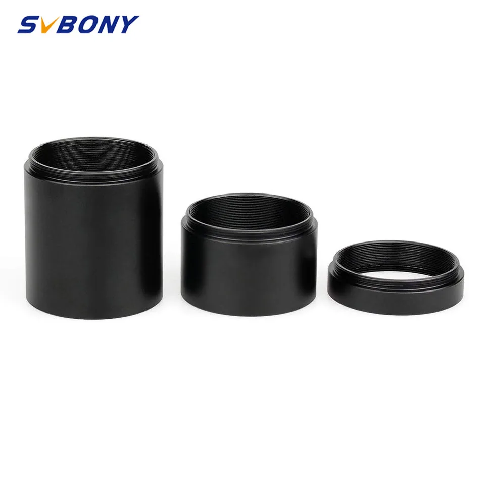 

SVBONY T2 Extension Tube Kit for Cameras and Eyepieces Length 8mm 25mm 45mm M42x0.75 on Both Sides