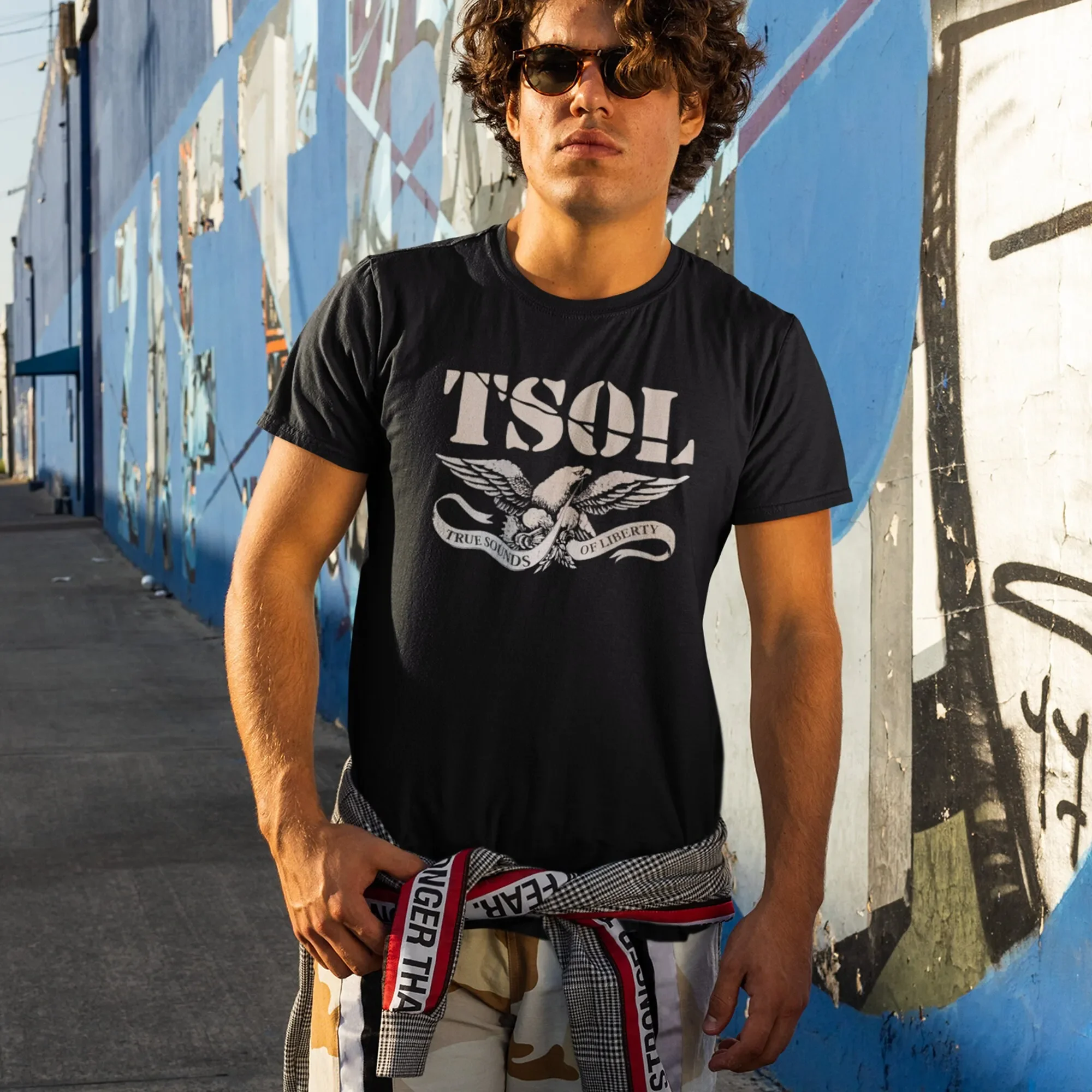 True Sounds Of Liberty T Shirt Tsol Punk Rock Band 80S Vintage Style Retro Design Eagle