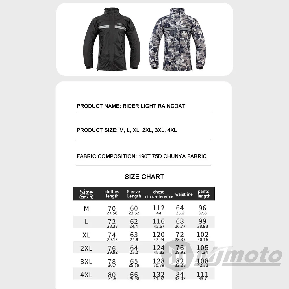 Motorcycle Raincoat Waterproof Motorcycle Rider Raincoat Suit Moto Raincoat Rain Coat Jacket Pants Biker Rain Set Men Women