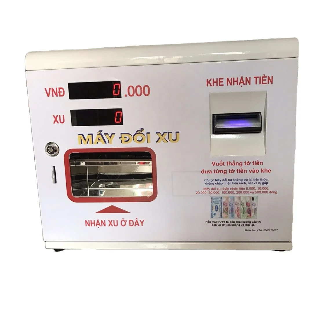 mini  wall mounted coin token exchanger changer machine for vending machine laundry washing machine