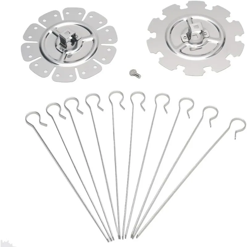 Oven Accessories 304 Stainless Steel Rotary Skewers Cage Oven Accessories Barbecue Grill Grill 8/10 Pins