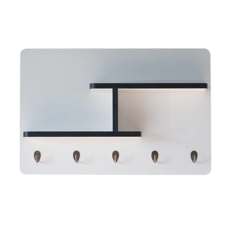 

Creative solid wood meter box decoration shielding Nordic modern multi-functional distribution box rack with hook