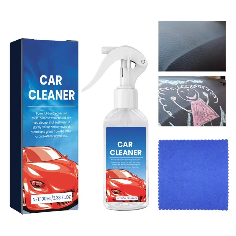 

Car Dashboard Cleaner 100ml Car Interior Spray Car Interior Detergent Spray Stain Remover Automotive Seat Cleaner Multi-Purpose