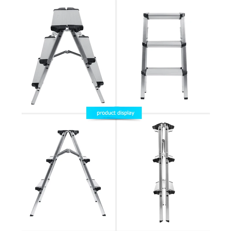 Selens Folding Portable Double-sided Photography Ladder Aluminum Alloy Three-story Home Herringbone Ladder Photo Studio Kits