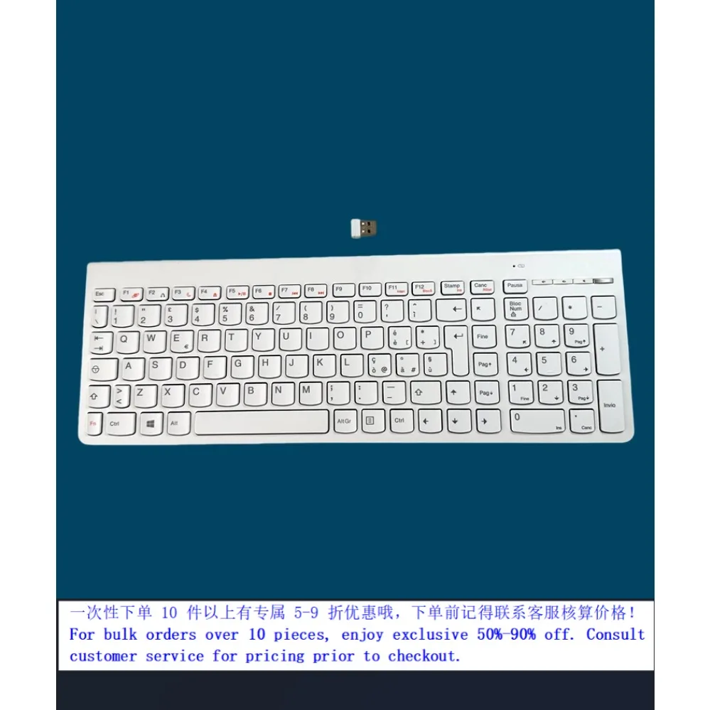 Slim Bluetooth Fingerprint Keyboard Mouse Combo For Lenovo USB Wired Office Laptop (007)