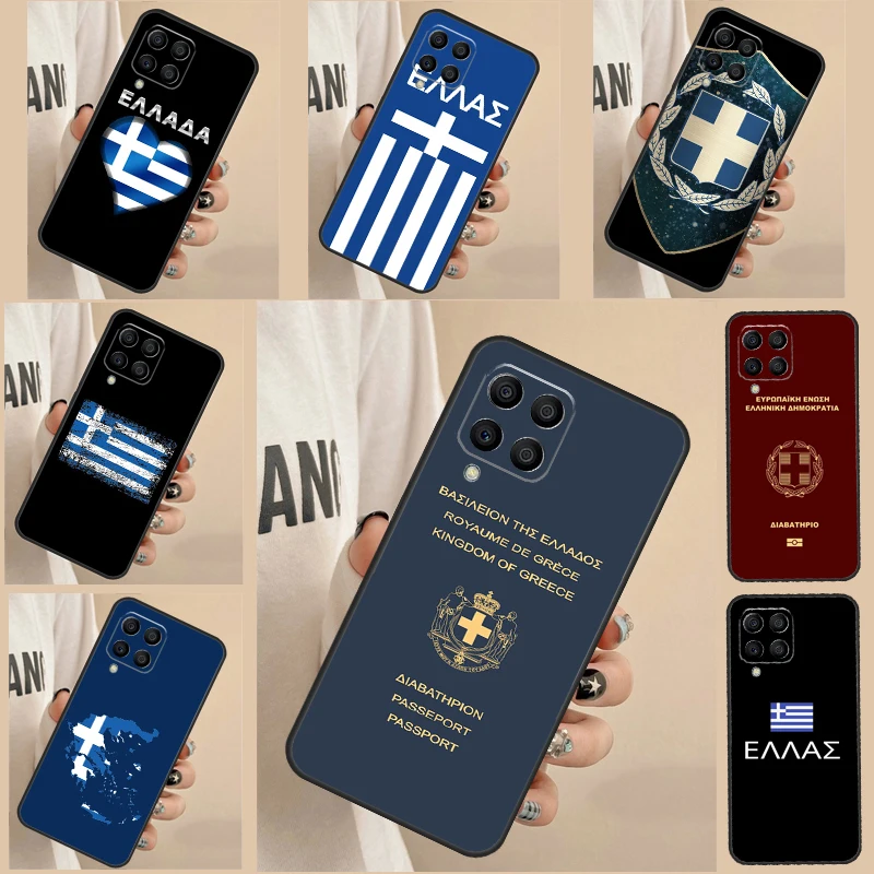 Greece Greek National Flag Case For Samsung Galaxy A14 A24 A34 A12 A22 A32 A52 A51 A71 A52S A13 A23 A33 A53 A54 Cover