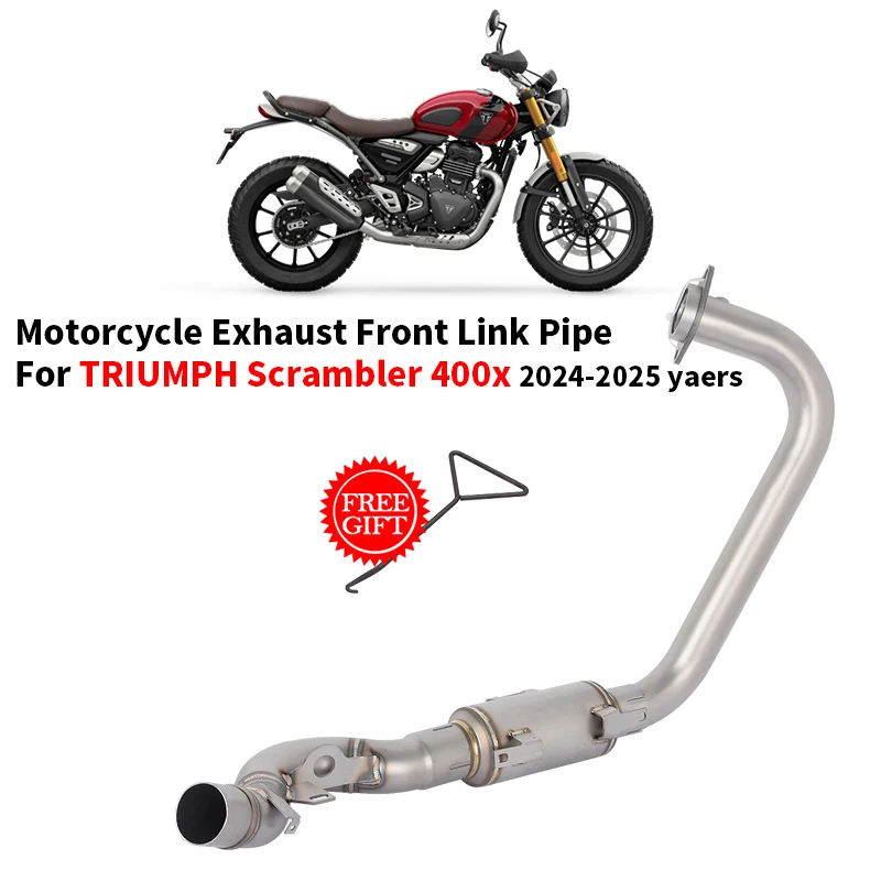 

For TRIUMPH Scrambler400X 2024 2025 Motoryccle Ehxaust Escape System Connect Original Muffler Front Link Pipe For Scrambler 400X