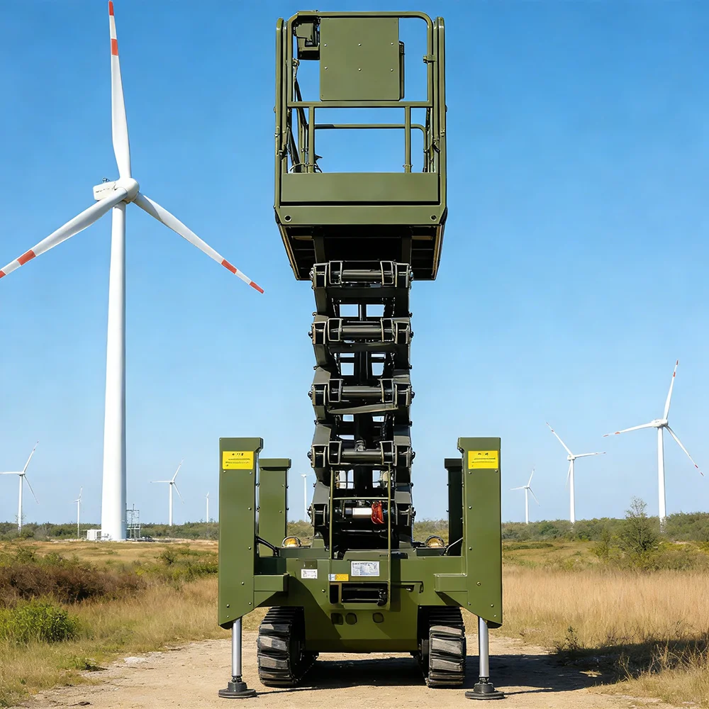 Self Propelled Crawler Scissor Lift Tracked Platform 10m Heavy Duty Automatic Electric Rough Terrain Reliable Lifting Machine