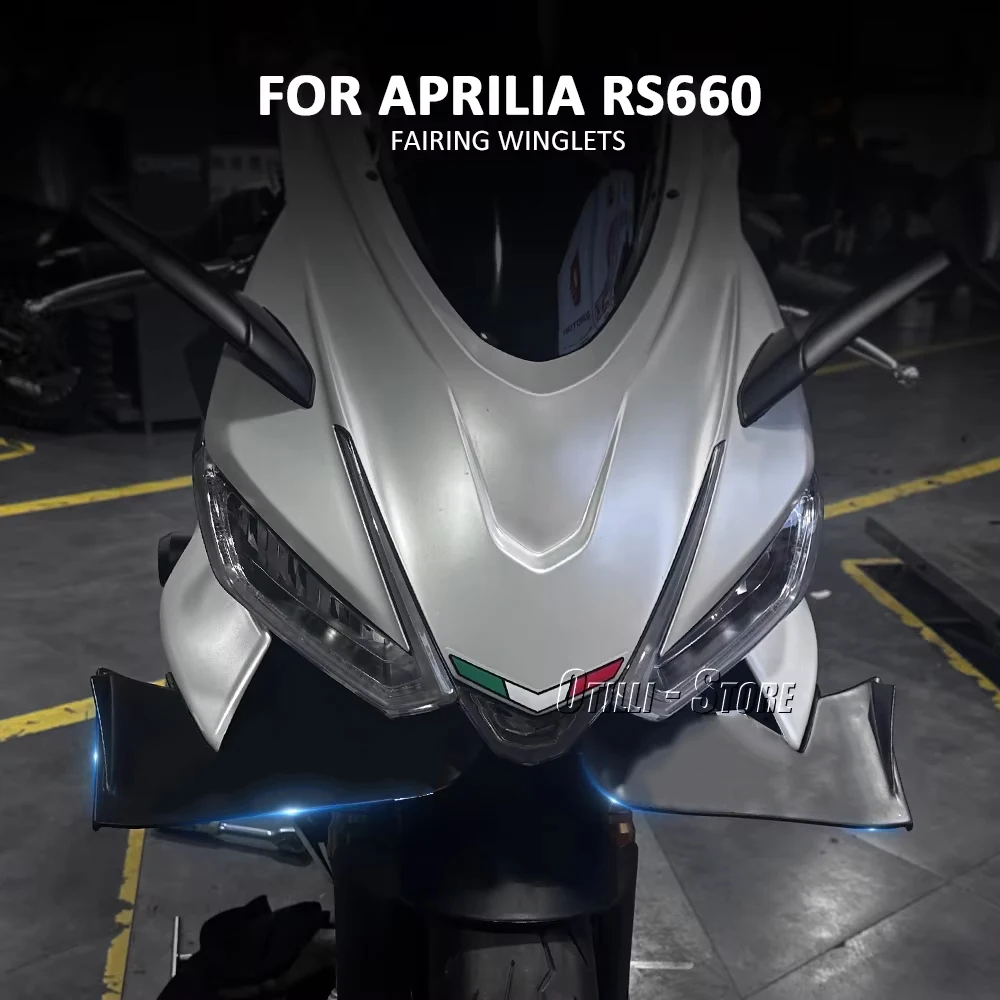 Motorcycle 5 Colors Winglet Aerodynamic Wing Kit Spoiler Accessories For Aprilia RS660 RS 660 rs660 With LOGO