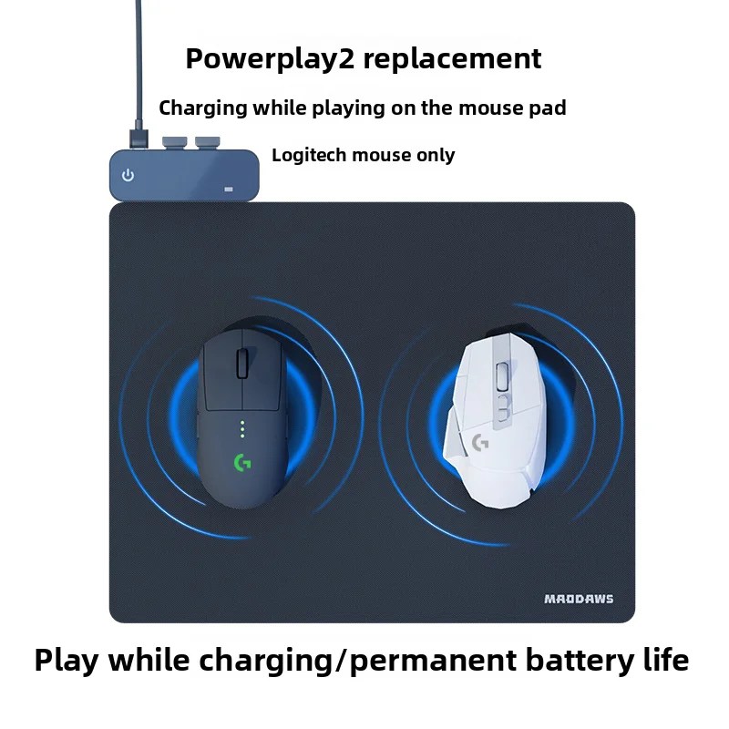 Custom PowerPlay 2Replacement Wireless Charging Mat,Ultimate Version,Universal for Logitech GPW G502 G703 G903 G309,Non-Logitech
