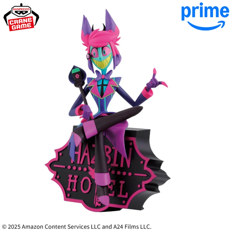 

Genuine Original Bandai Banpresto Hazbin Hotel Alastor PVC Anime Figure Model Collector Figurine Toys Gift Sitting Posture Doll