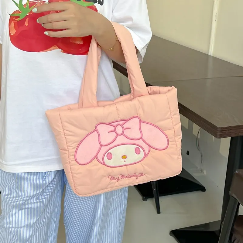 Sanrio Down bag Kuromi Cinnamoroll Melody Cartoon Anime Hellokitty Handbag Crossbody Cosmetic Storage Bags Women Girls Gifts