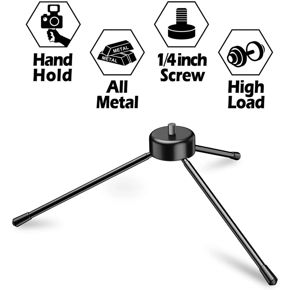 Mini metalowy statyw, statyw teleskopowy ze śrubami 1/4 Cal, nadaje się do projektorów i wszystkich kamer