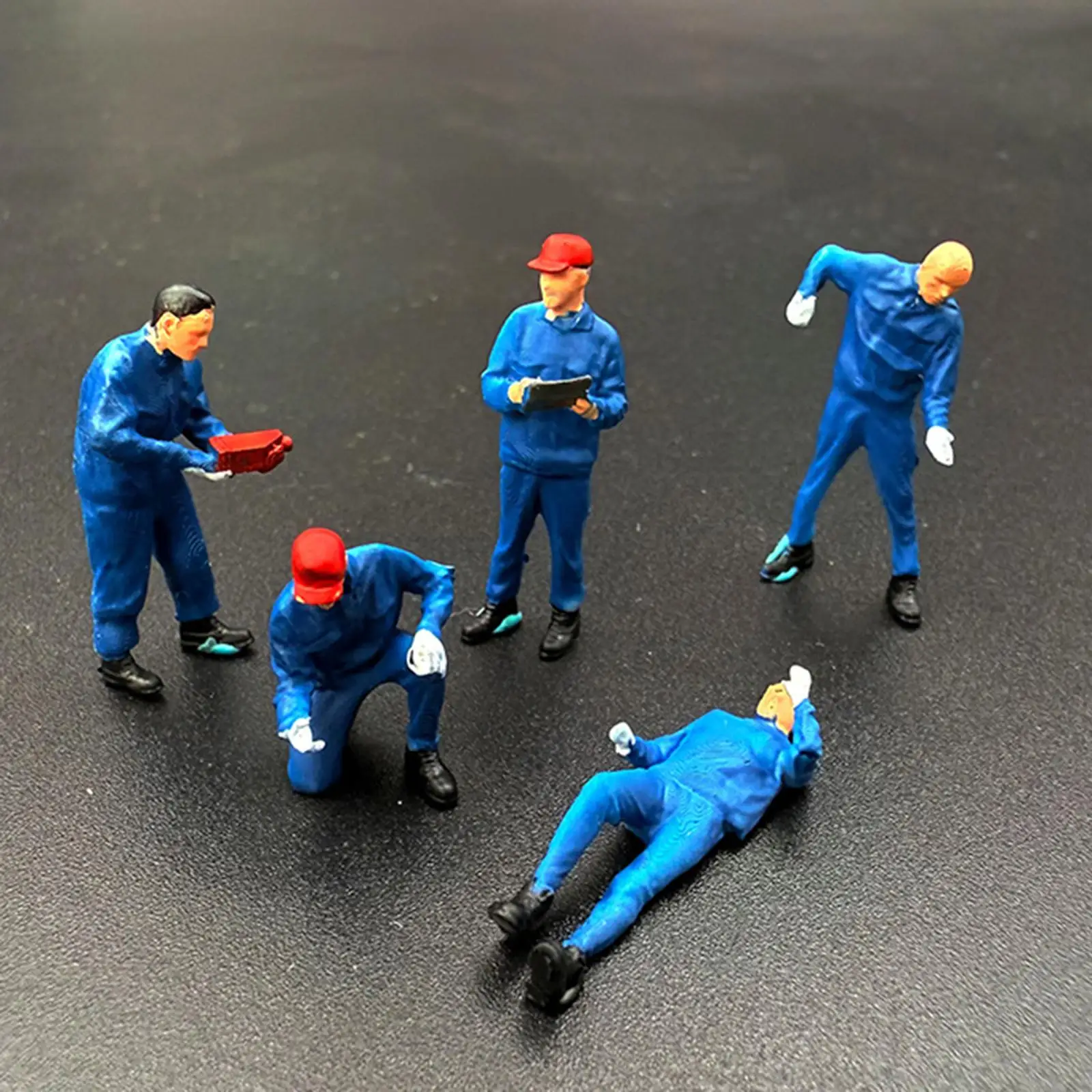 Image of 2/3/5 Stück Miniaturfiguren im Maßstab 1:64, Auto-Mechaniker-Ornament, Mini-Menschenfiguren, Mikro-Landschaftsdekor, Puppenhaus-Zubehör