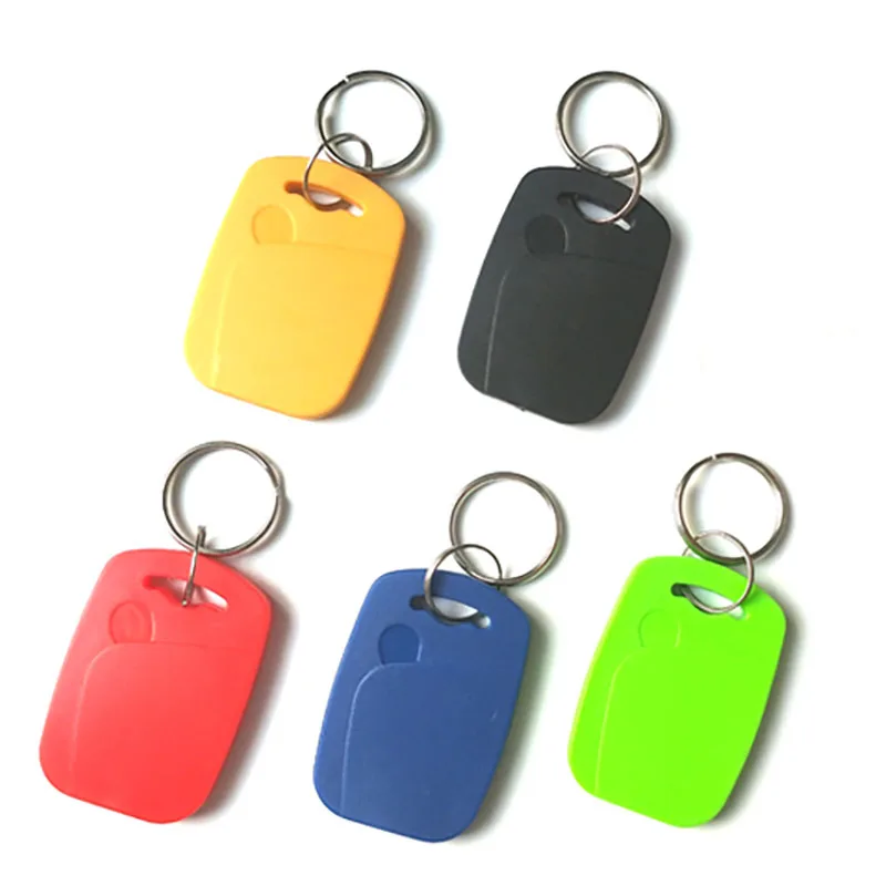 100Pcs ID 125KHz T5577 Writable RFID Key Tags Ring Tokens Keyfobs 5200 Rewritable Keychain Card Copy Clone Duplicate