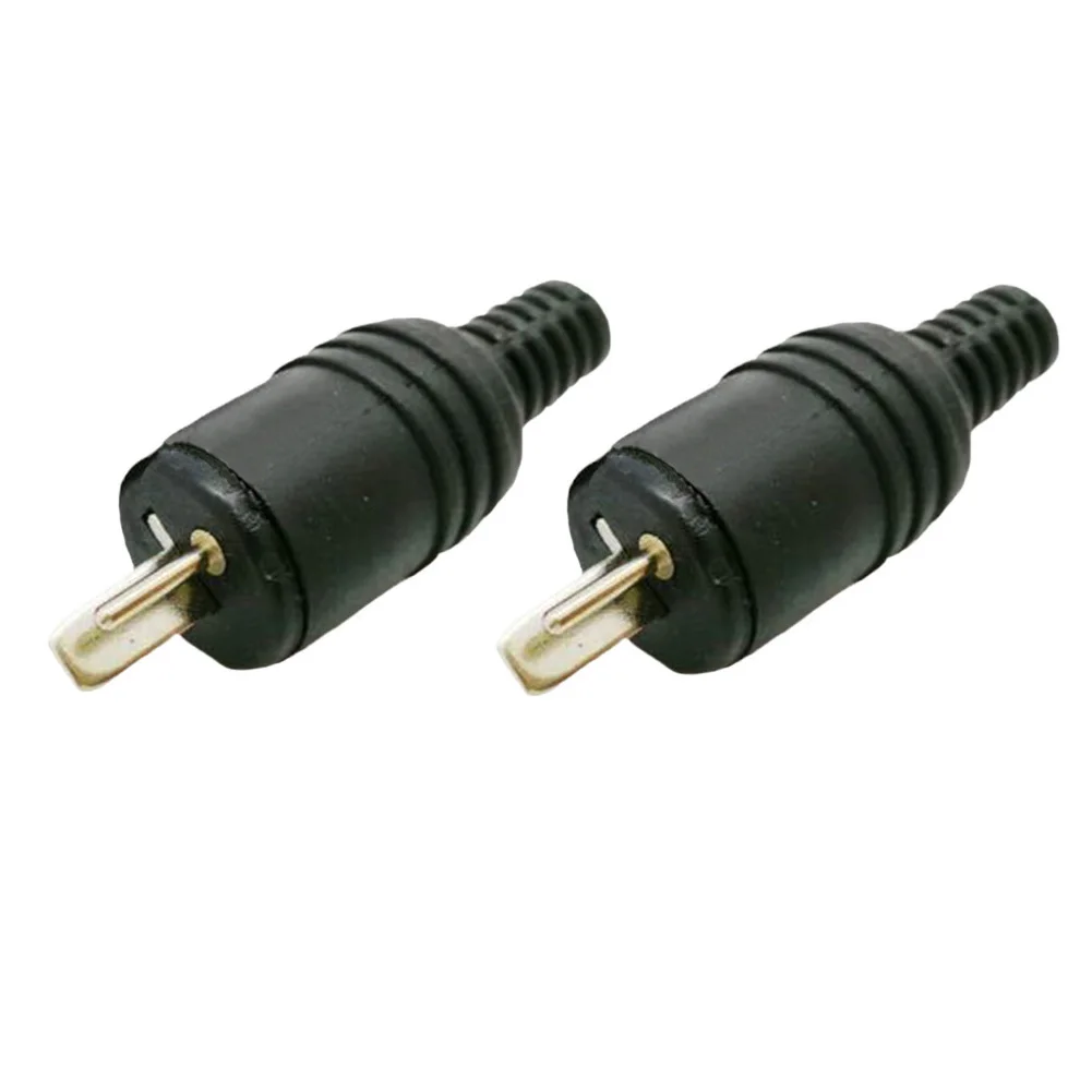 2pcs Accessories Cable Solder HIFI Speaker Adapter Black Screw Terminals Tools DIN Plug 2 Pin Audio Male Mini Connector