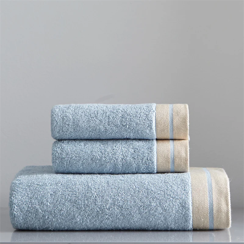 

Organic Cotton Bath Towel Set For Adults 70x140 Face Towel 34x72 High Quality Bathroom Hotel Water Absorbent Soft Towel