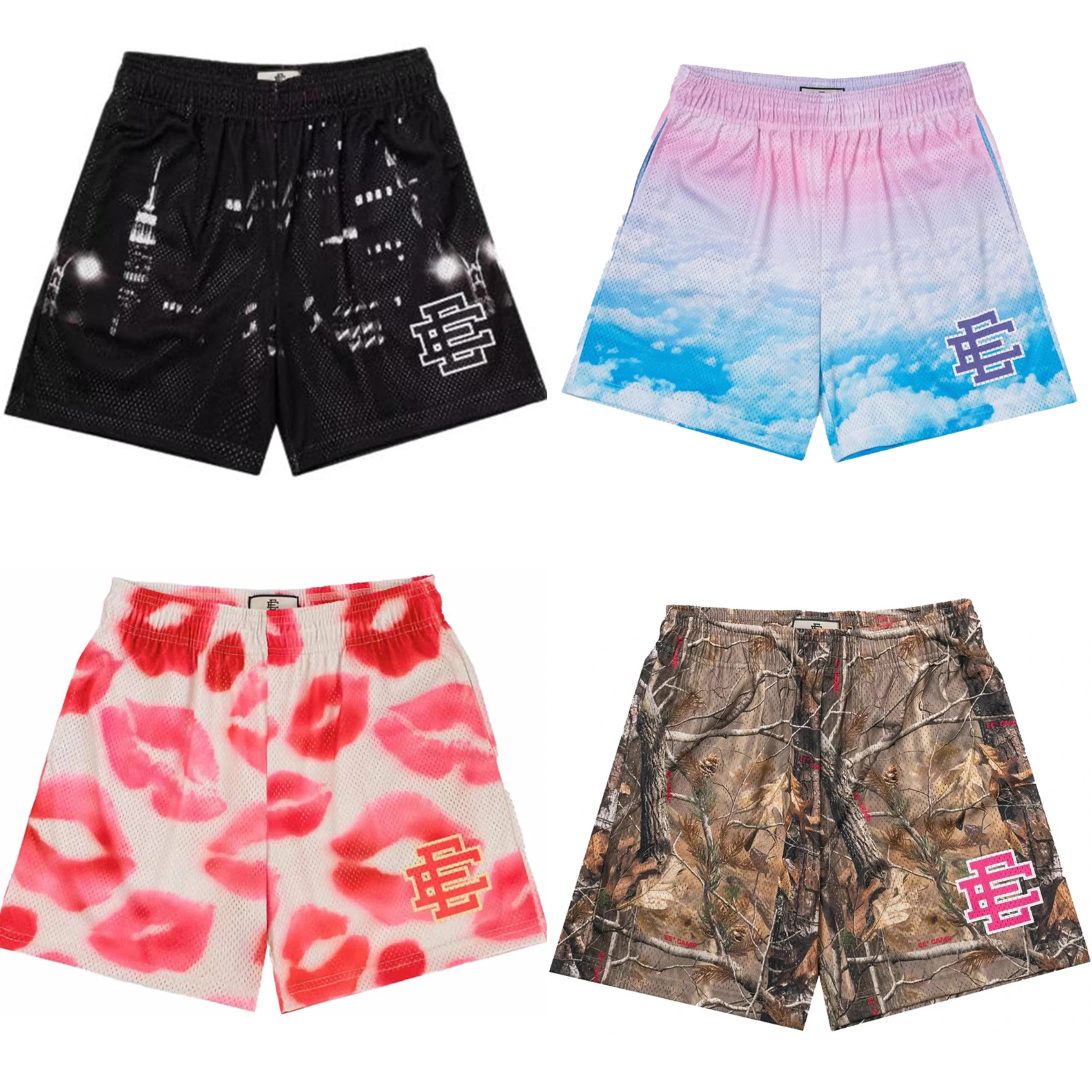 Pantalones cortos de gimnasio con estampado Floral para hombre, Shorts clásicos de malla básica para gimnasio, baloncesto, deportes de playa, novedad de verano de 2024