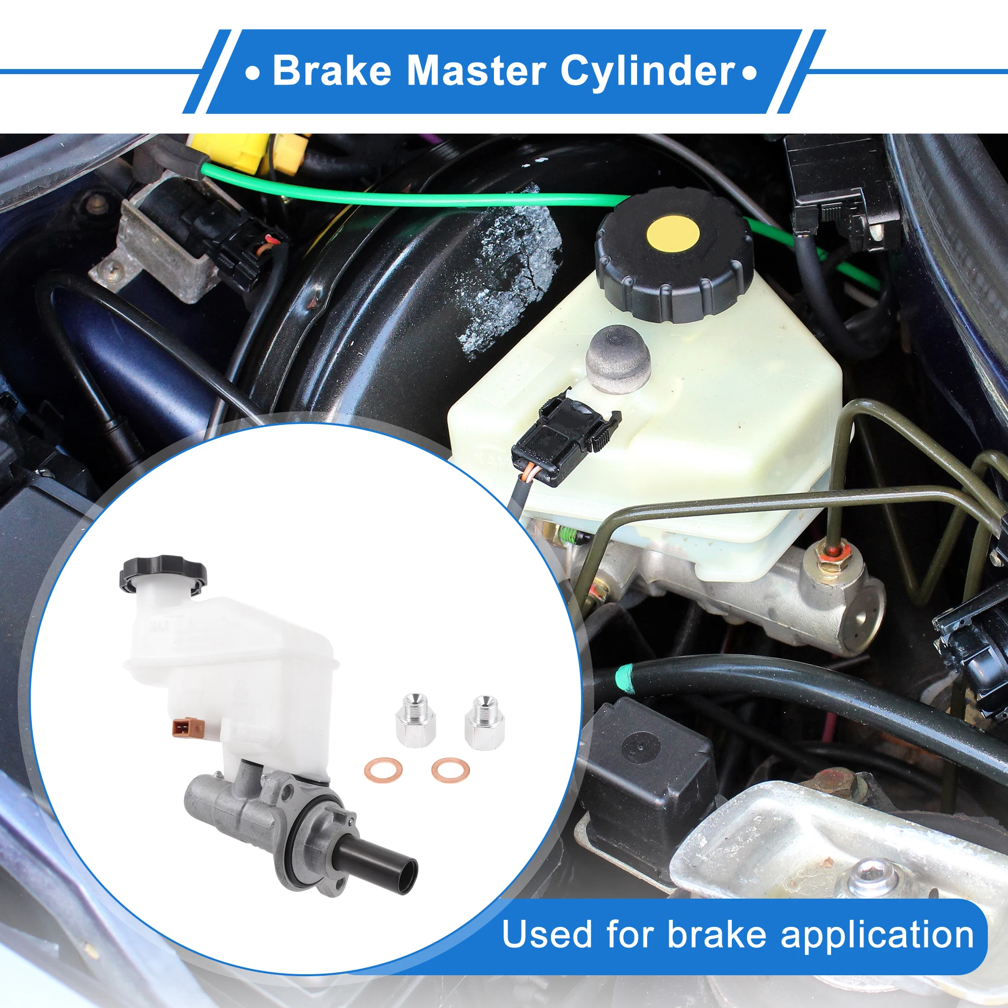 

UXCELL Brake Master Cylinder with Reservoir No.585102T100 for Kia Optima 2011-2013 Hydraulic Master Cylinder Aluminum Alloy