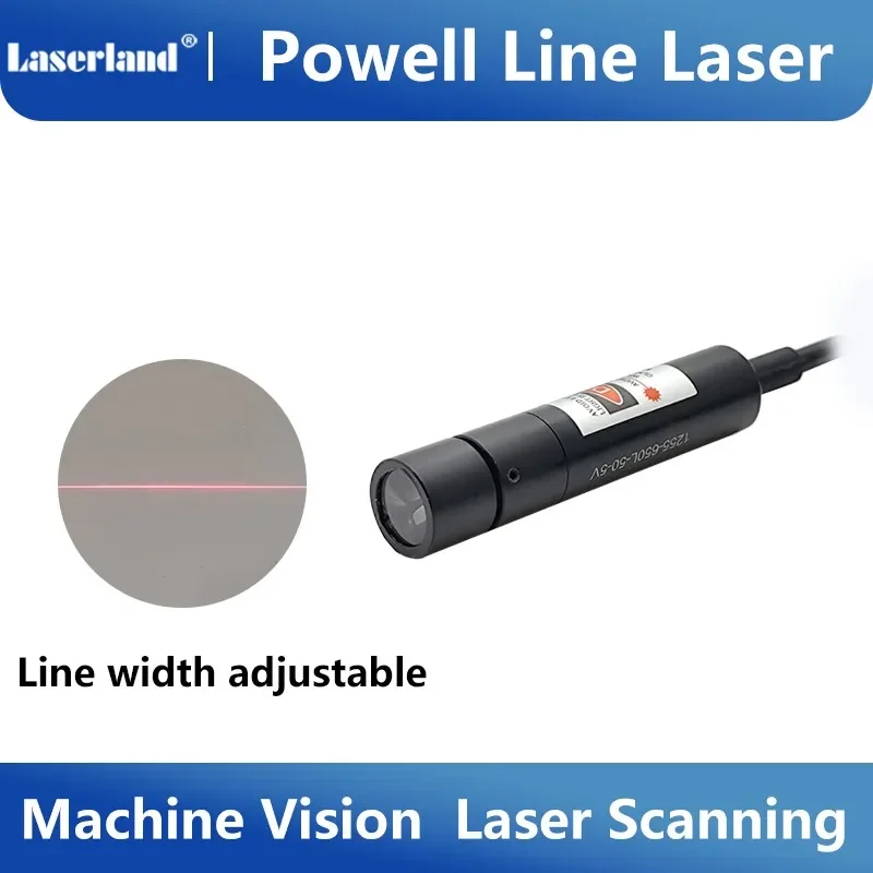 Red Powell Lens Line Laser Module for Machine Vision Laser Scanning Use 650nm