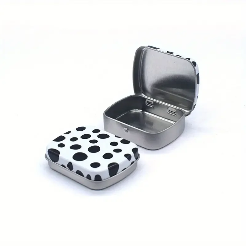 20pcs Empty Tinplate Storage Case, Vintage Hinge Mini Box, Portable Packaging Tin Box, Home Organization And Storage Supplies.