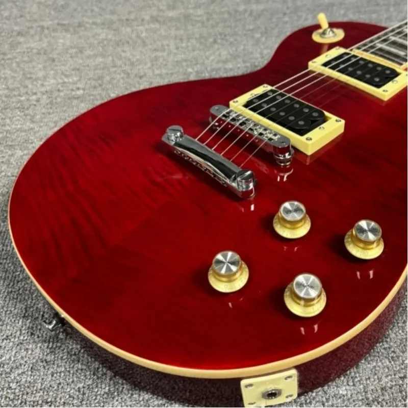 Deutsches Lager Elektrische Gitarre 6-Saiter Mahagoni-Korpus Doppel-Tonabnehmer E-Gitarre 22 Bünde