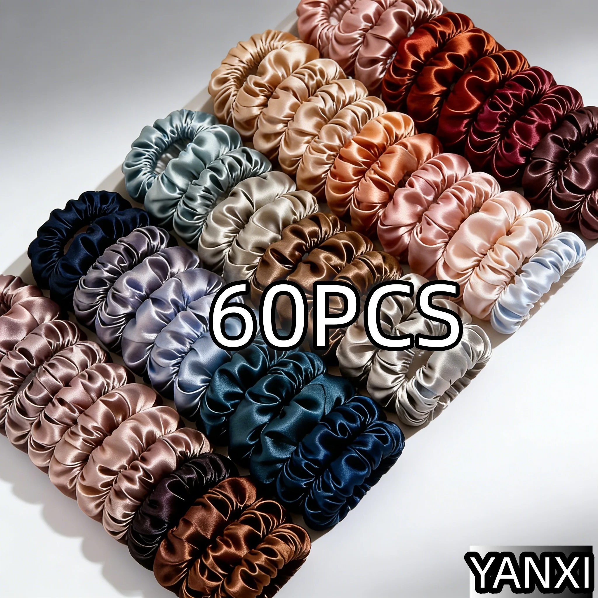 100/60/30/3/6pcs Multi Color Set Mode vrouwen Dunne Darm haar banden Release scrunchies hoofddeksels scrunchy Accessoires