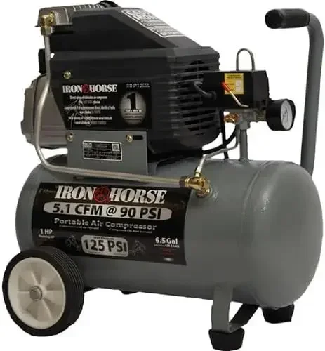 6.5-Gallon Portable Electric Air Compressor 125 PSI Max Great for Most Small Jobs Such As Inflating Tires