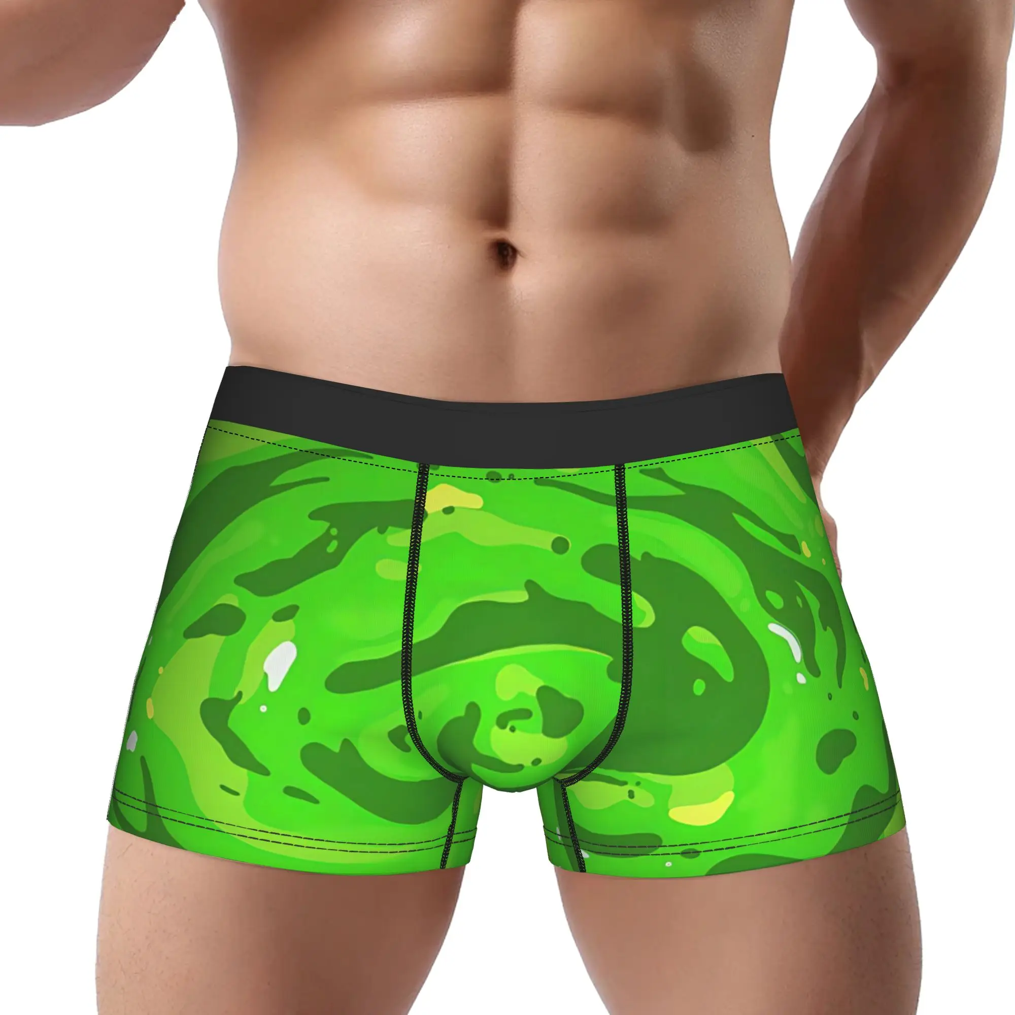 

Swirl stripe color block print25 Underpants Breathbale Panties Men's Underwear Ventilate Shorts Boxer Briefs