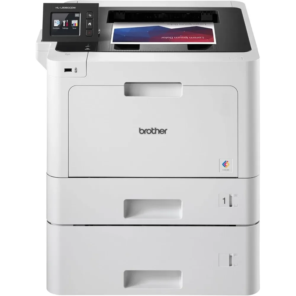 Printer HLL8360CDWT Business Color Laser Printer with Duplex Printing, Wireless Networking and Dual Trays