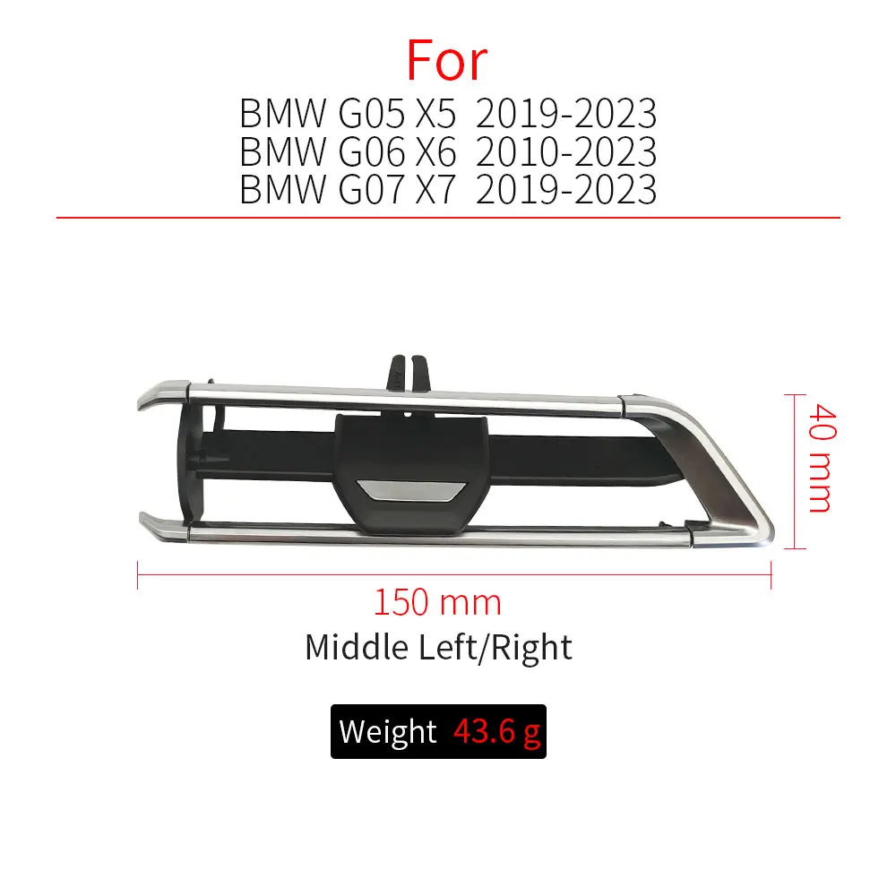 For BMW G05 G06 G07 Car Front Air Vent Grille Clip Trim Parts A/C Outlet Repair Kits Accessory For BMW X5 X6 X7 64119458541