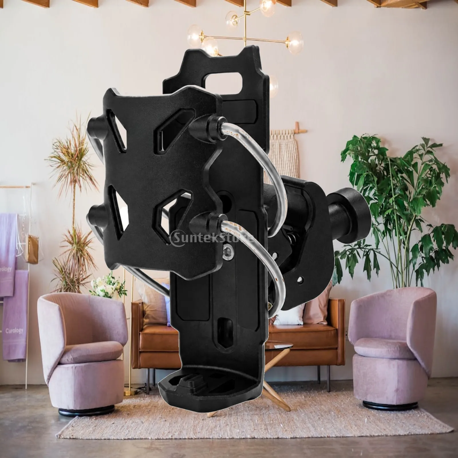 Sturdy Motorcycle Water Bottle Holder with Metal Retaining Wires Fits Handlebar Roll Cage and Guard Rods