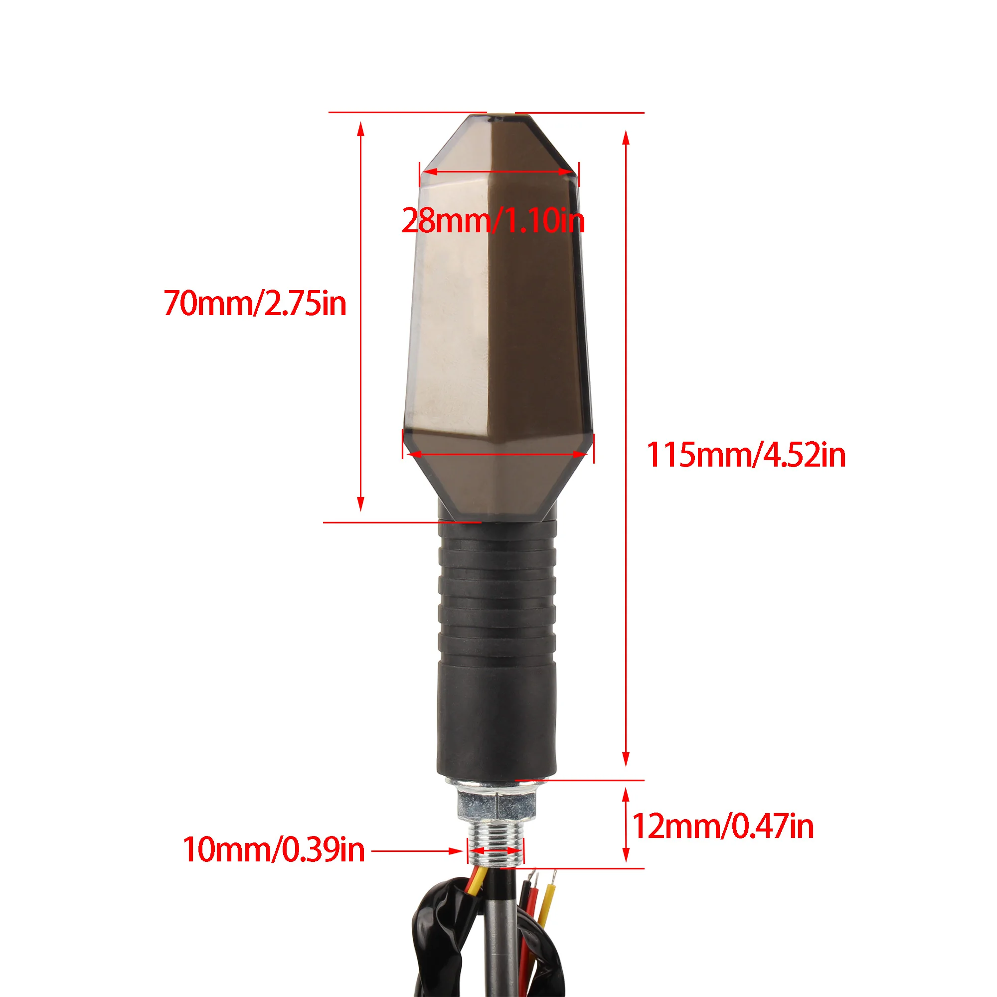 العالمي للدراجات النارية LED بدوره إشارة مع أضواء الإسقاط RGB المحيطة تحول مصباح مقاوم للماء عالية السطوع تحذير أجزاء الضوء