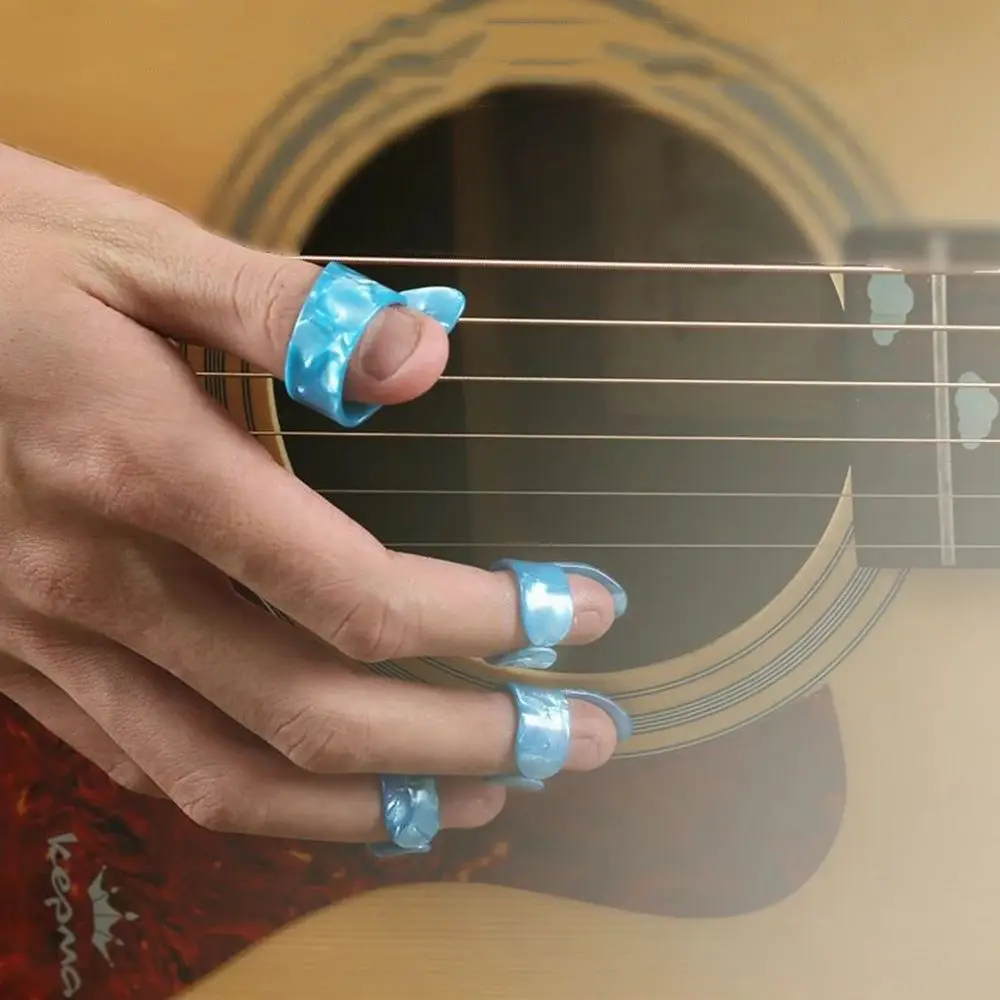 1 Thumb + 3 Finger Celluloid For Acoustic Fingerpick Guitar Plectrum Guitar Parts Guitar Picks