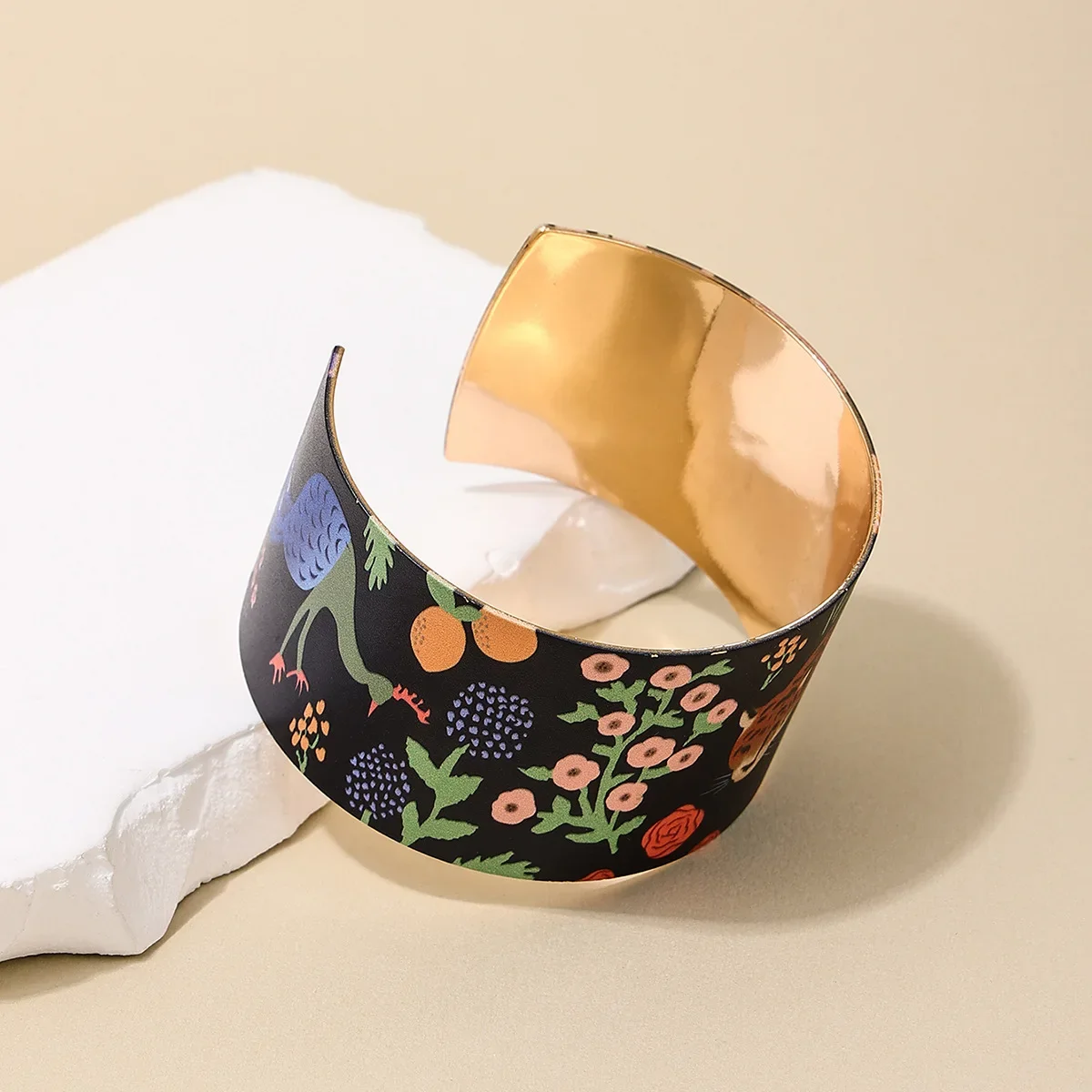 Bracelet For Women Metal Flower Animal Flower Leopard Cuff Bangle Holiday Party Gift Fashion Jewelry B059