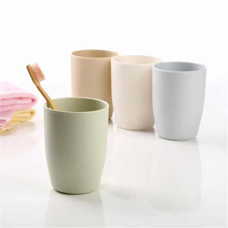 Simple Bathroom Sets Circular Cups Toothbrush Holder Cup Rinsing Cup Wash Tooth Mug 1PC COLOR RANDOM