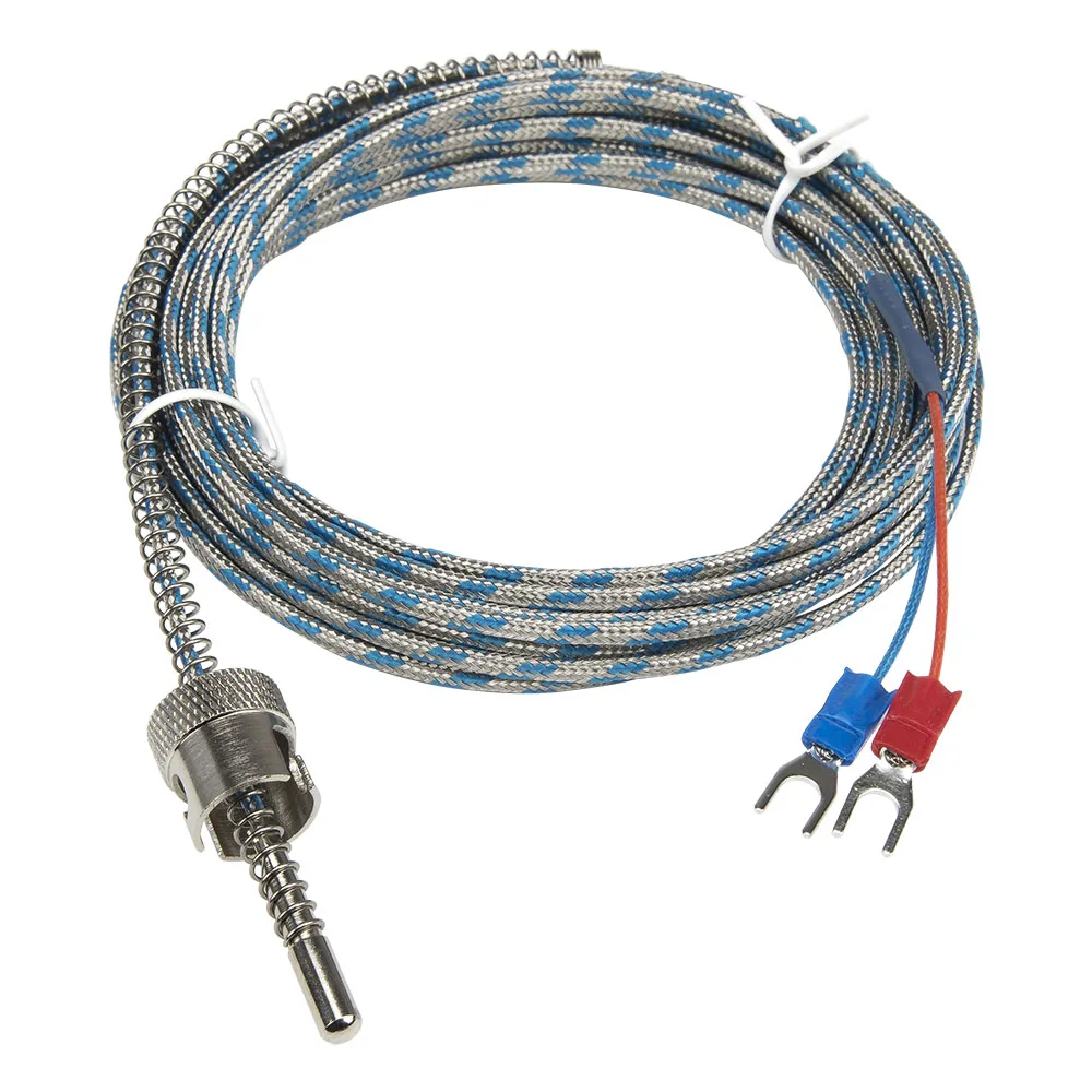 FTARS02 K J type 5m high density metal screening cable 12mm hole diameter adjustable bayonet cap thermocouple temperature sensor