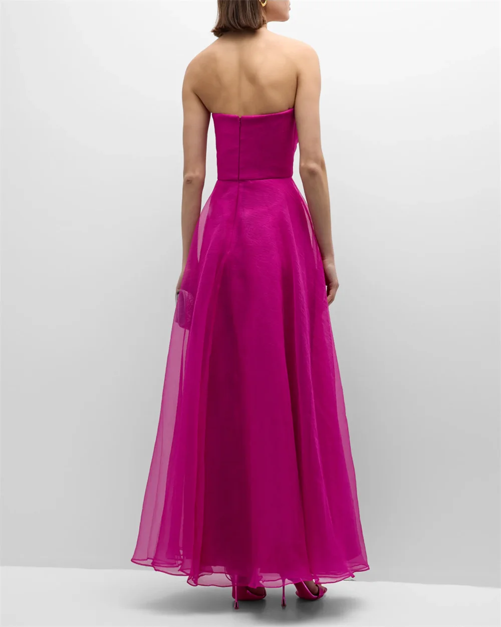 Annie Rose Purple Prom Dresses Elegant Ladies A-line Evening Dress Ruffles Wedding Guests Party Dress 2024فساتين السهرة