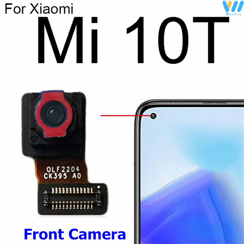 Front Rear Camera For Xiaomi Mi 10T/Mi 10T Pro/Mi 10T Lite 5G Back Main Small Front Facing Camera Module Flex Cable Repair Parts