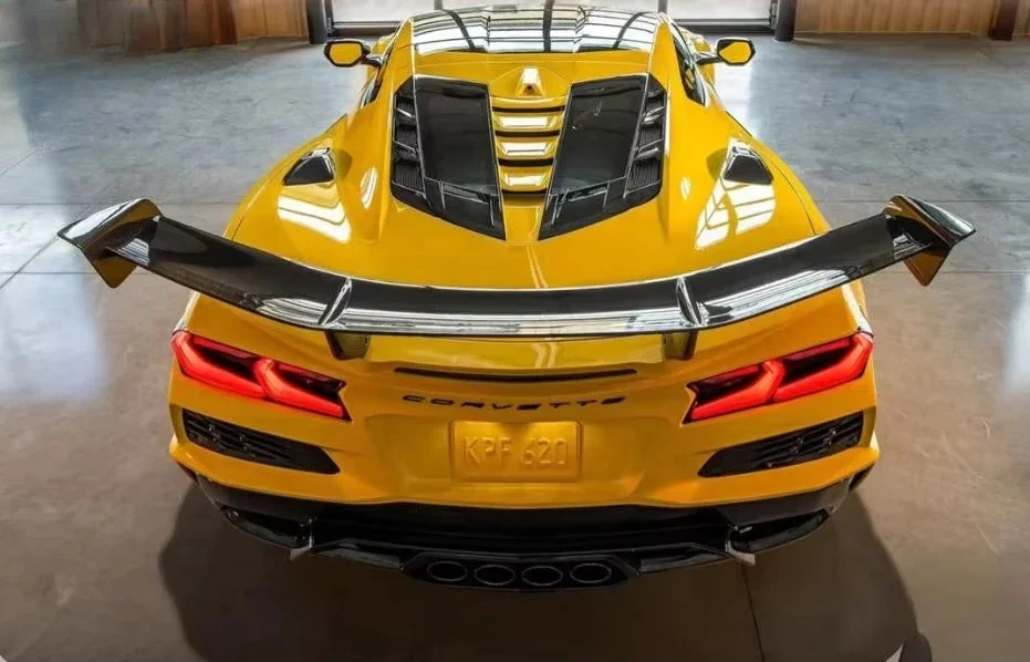 Wholesale High Quality New Products Dry Carbon Fiber Rear Spoiler Tail Wing Body Kit for Corvette C8 ZR1 Z51