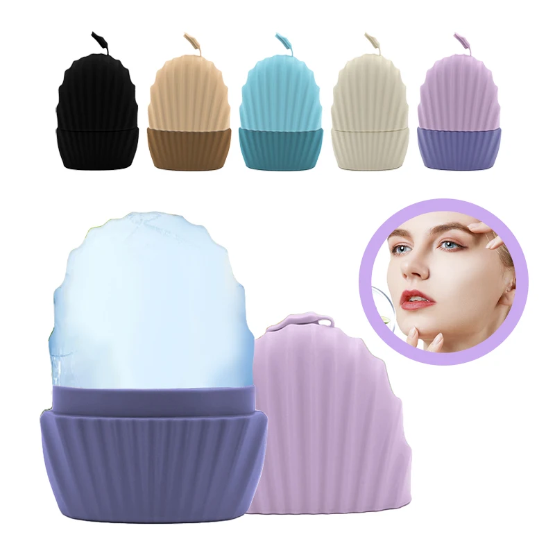 Rolo de gelo para rosto olhos molde de gelo de silicone resfriamento endurecimento da pele facial grade de gelo à prova de vazamento reutilizável massagem ferramenta de cuidados faciais