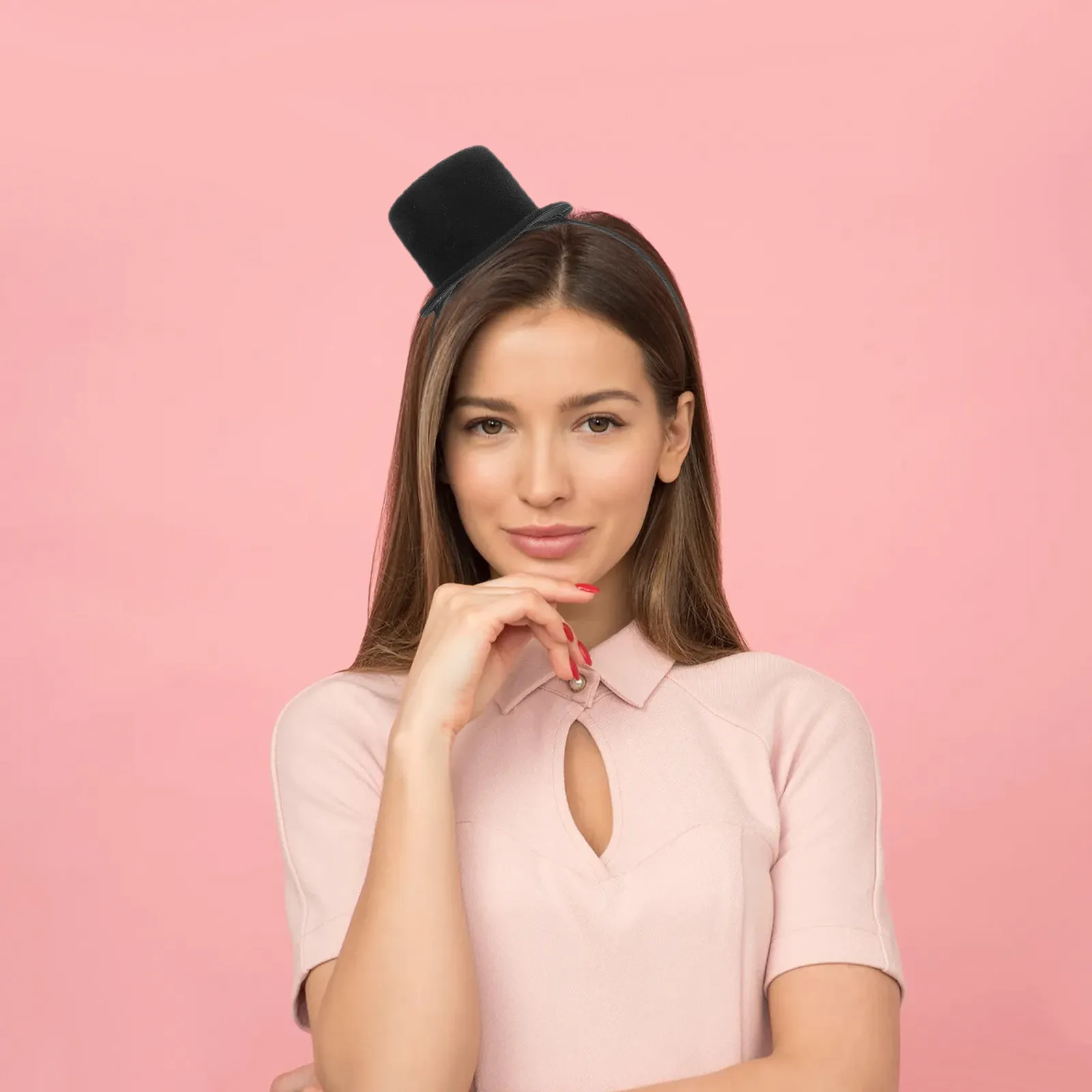 

4Pcs Small Top Hat Headband Vintage Style Mini Fascinator Party Costume Accessory for Themed Events Flapper Roaring 20S Cosplay