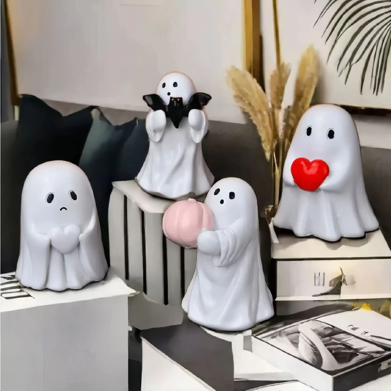 Halloween Decorative Figurine – Cross-Border Best-Seller, Classic Resin Ghost Ornament, Desktop Display Piece
