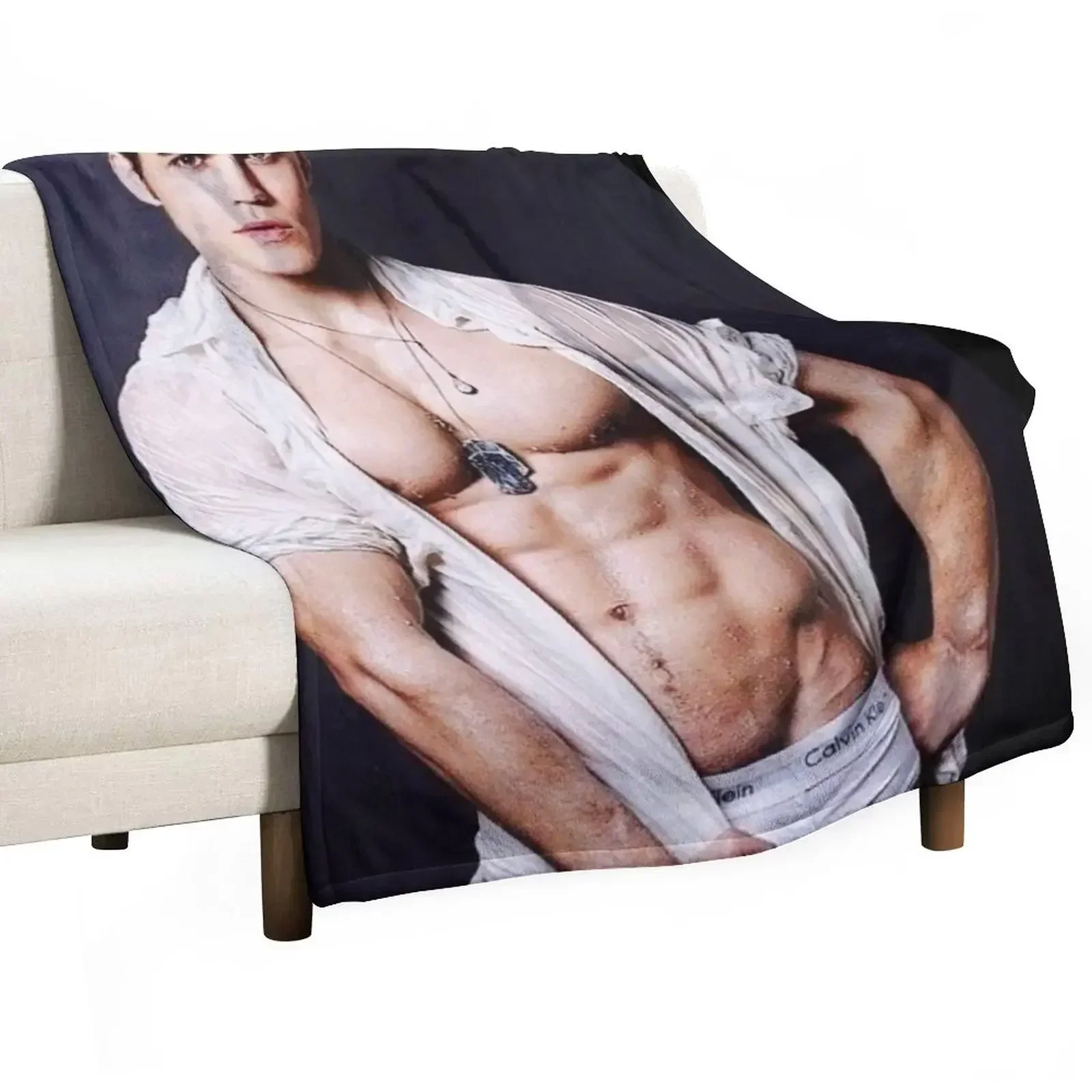 

Paul Wesley Throw Blanket Beautifuls halloween Comforter Warm Blankets