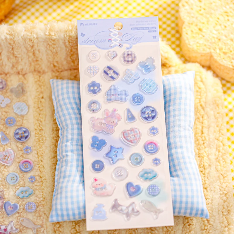 

1 штука милых наклеек с узорами в виде элементов, креативные материалы для скрапбукинга, эстетичные канцелярские наклейки.