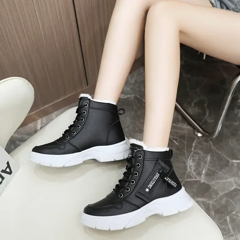 Buty dla kobiet 2024 Casual Sneaker Damskie buty sportowe Zimowe płaskie dno Casual Fleece Cotton Women Shoes Zapatos De Mujer