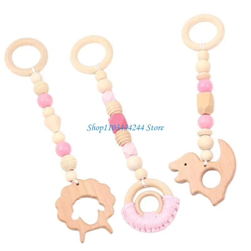 3xCartoon Teether Relieves Teething Discomfort for Baby Toddlers Chewable Toy for Sucking Sensory Strollers Pendant Toy