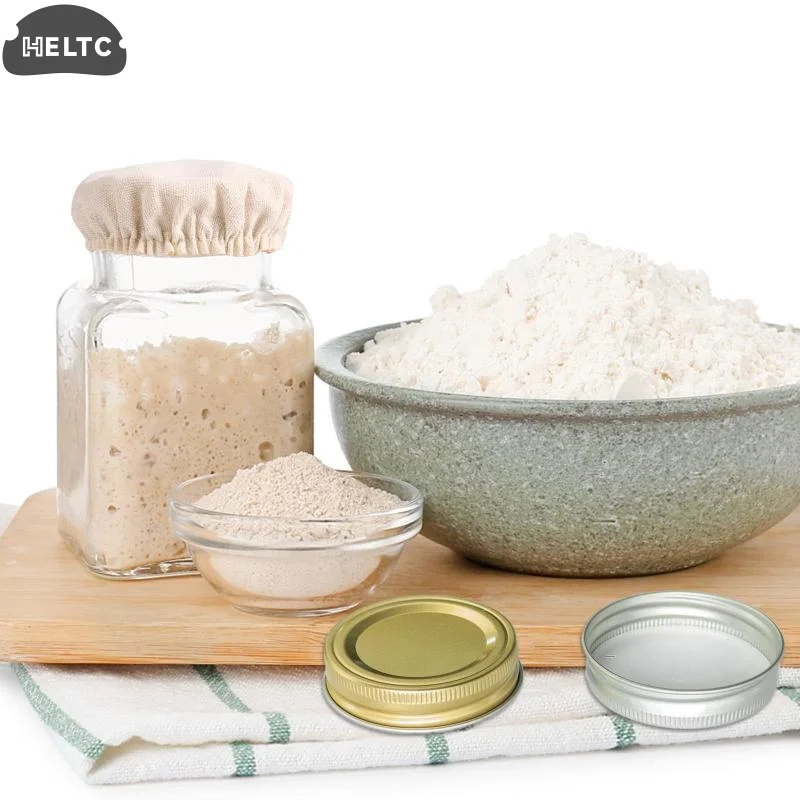 4/8Pcs Reusable Cotton Sourdough Jar Covers With Breathable Fabric Perfect For Home Baking Bread Fermentation